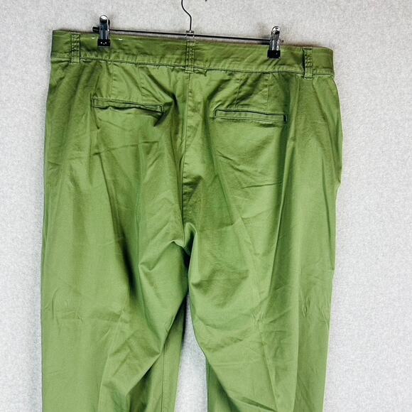 Lane Bryant Womans Sz 20 Plus Pants Green Comfort Waist Pockets - Picture 8 of 9